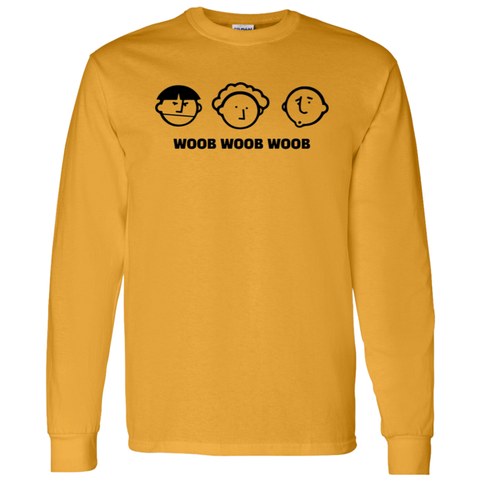 Three Stooges Woob Black Logo Cartoon Long Sleeve T-Shirt