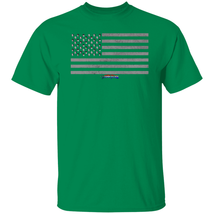 Three Stooges American Flag Heads Design T-Shirt