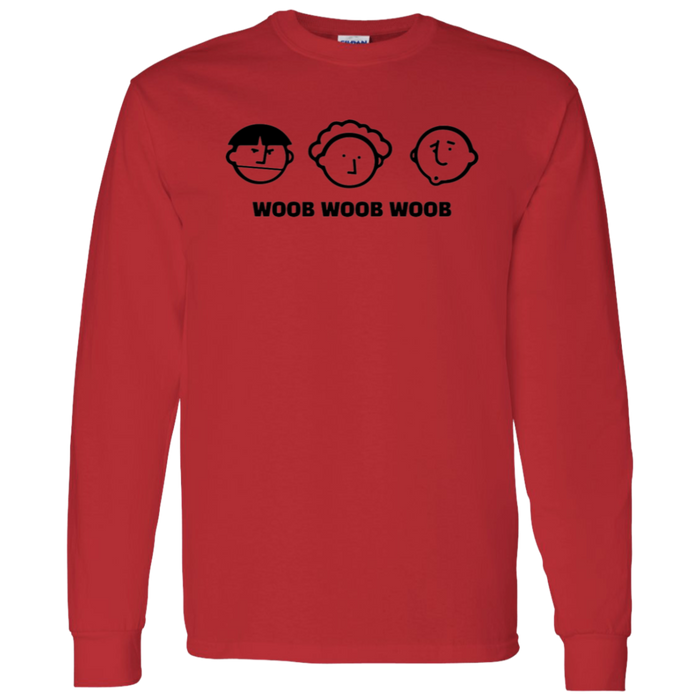 Three Stooges Woob Black Logo Cartoon Long Sleeve T-Shirt