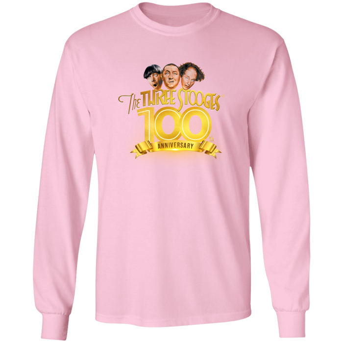 Three Stooges 100th Anniversary Long Sleeve Ultra Cotton T-Shirt