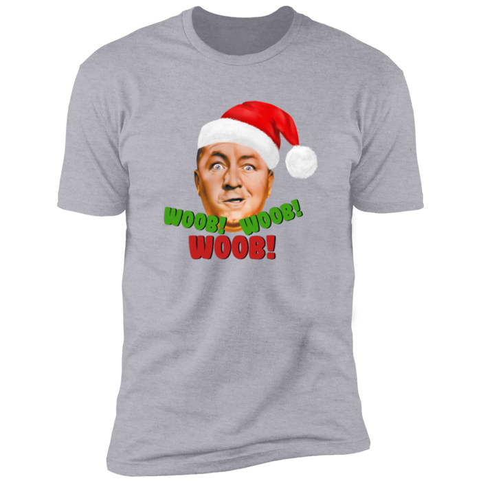 Three Stooges Curly Christmas Woob Premium Short Sleeve T-Shirt