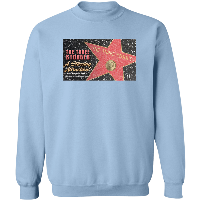 Three Stooges Walk Of  Fame Star Crewneck Pullover Sweatshirt