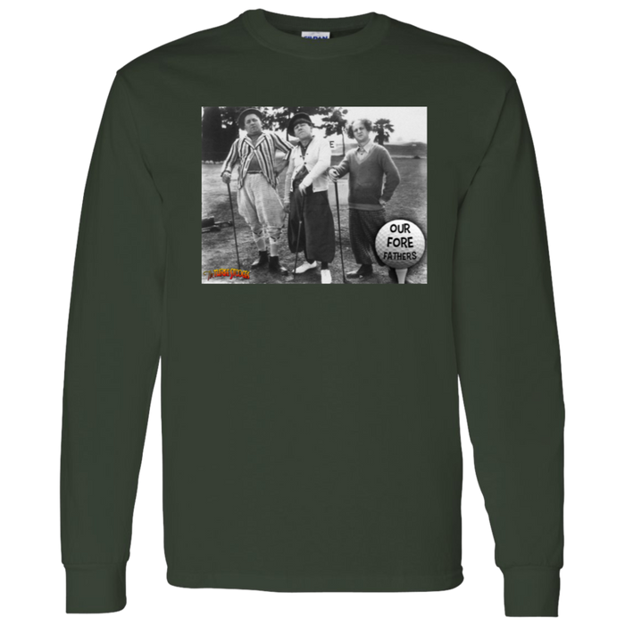 Three Stooges Golf Fore Fathers Long Sleeve T Shirt