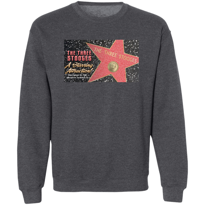 Three Stooges Walk Of  Fame Star Crewneck Pullover Sweatshirt