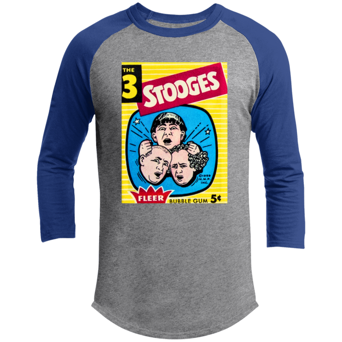 Three Stooges 1959 Fleer Trading Card 3/4 Raglan Sleeve Shirt