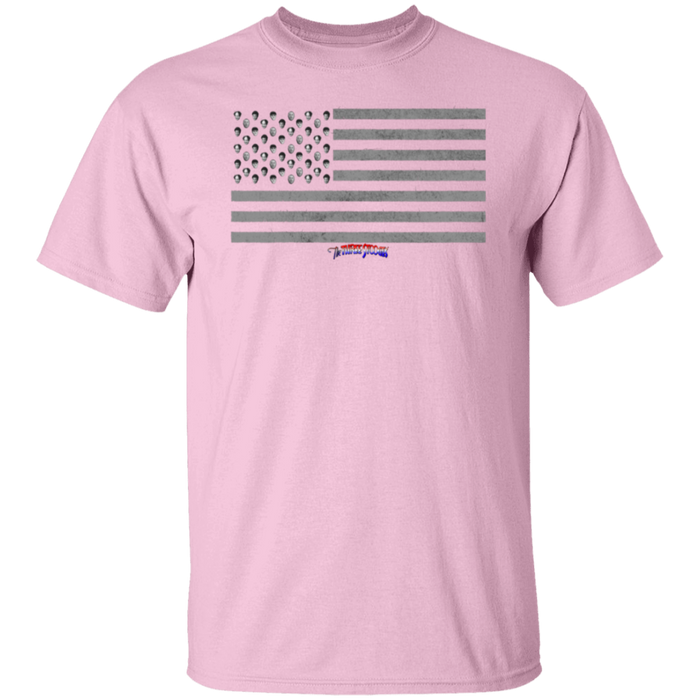 Three Stooges American Flag Heads Design T-Shirt