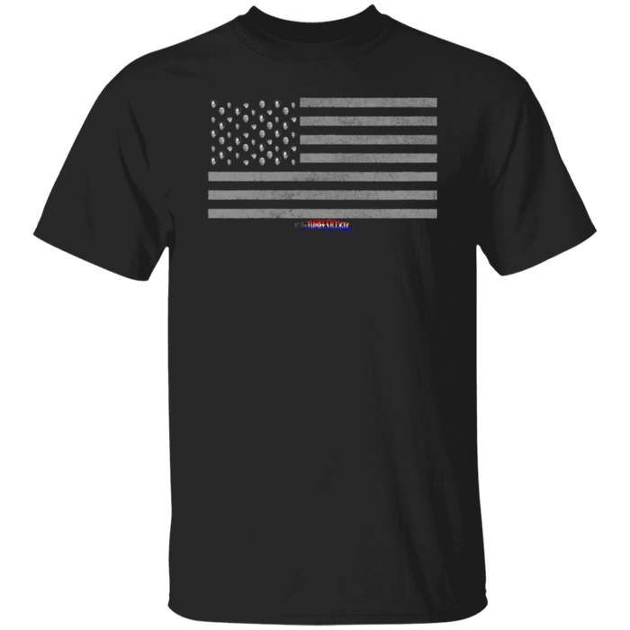 Three Stooges American Flag Heads Design T-Shirt
