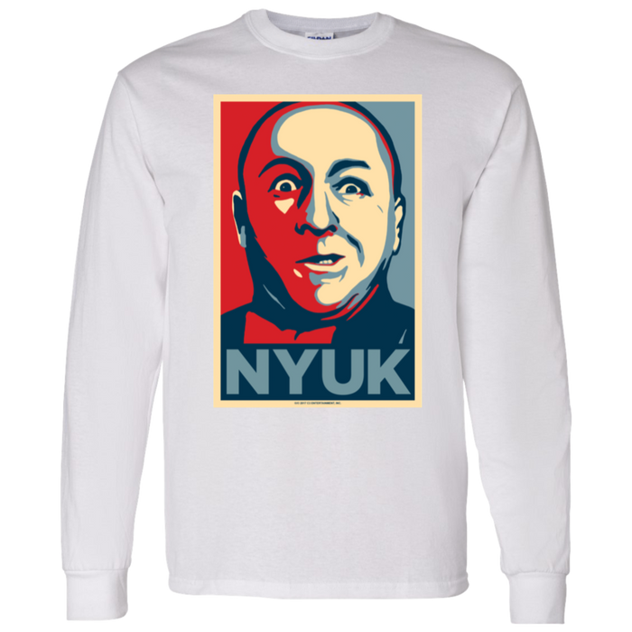 Three Stooges NYUK Curly Abstract Long Sleeve T Shirt