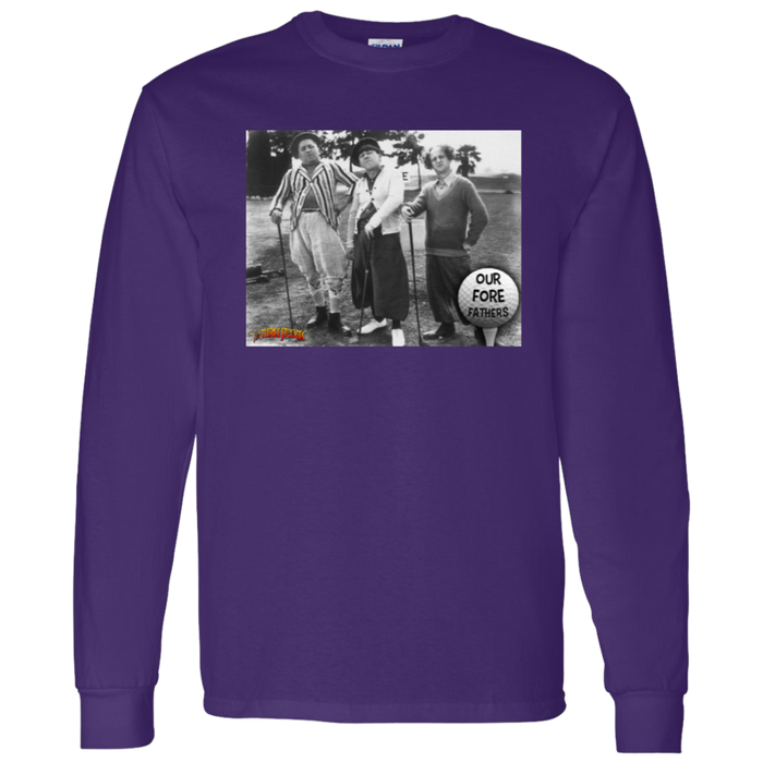 Three Stooges Golf Fore Fathers Long Sleeve T Shirt