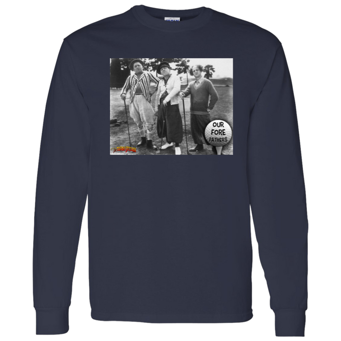 Three Stooges Golf Fore Fathers Long Sleeve T Shirt