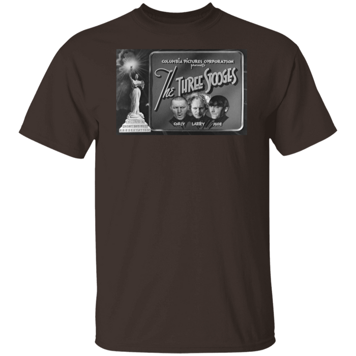 Three Stooges Columbia Pictures Full Logo Credits T Shirt