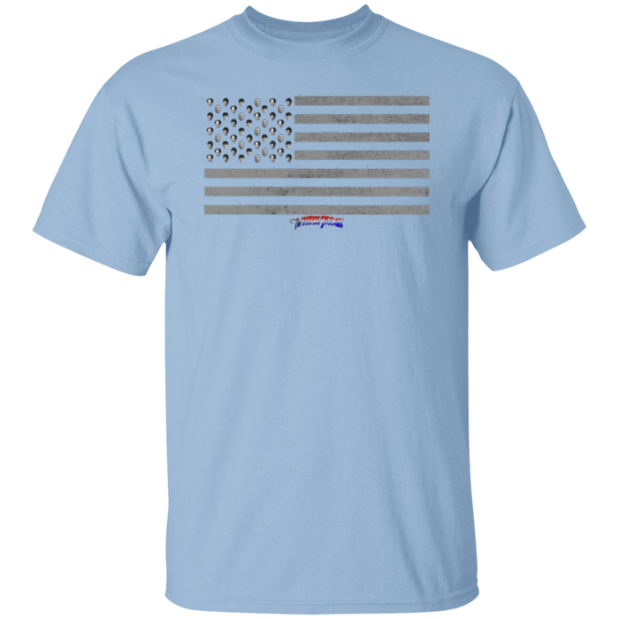 Three Stooges American Flag Heads Design T-Shirt