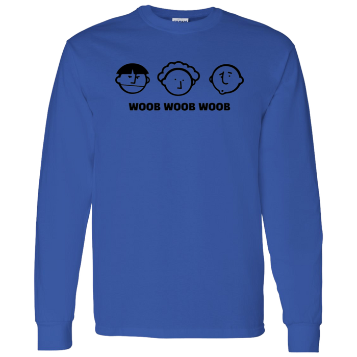 Three Stooges Woob Black Logo Cartoon Long Sleeve T-Shirt