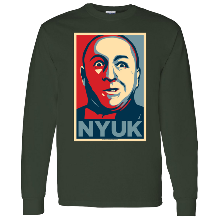 Three Stooges NYUK Curly Abstract Long Sleeve T Shirt