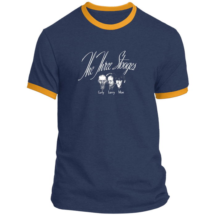 Three Stooges Alternate Opening Credits Ringer Tee