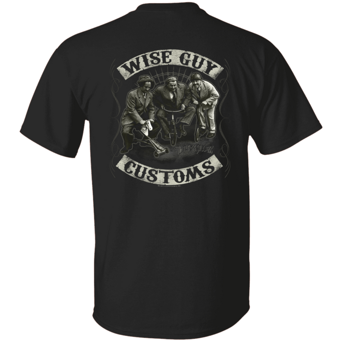 Three Stooges Wiseguy Customs Front & Back Design T-Shirt