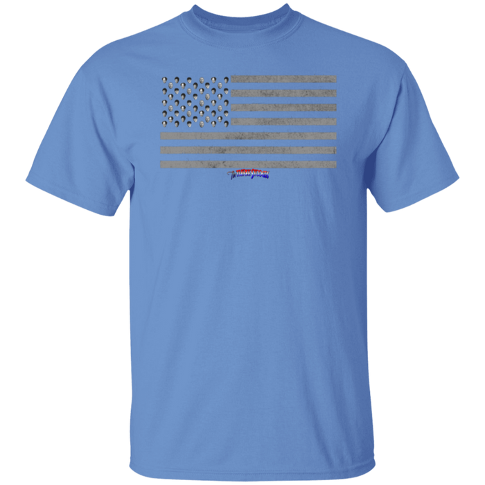 Three Stooges American Flag Heads Design T-Shirt