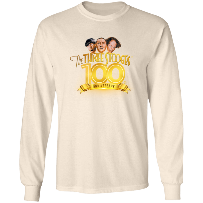 Three Stooges 100th Anniversary Long Sleeve Ultra Cotton T-Shirt — The ...