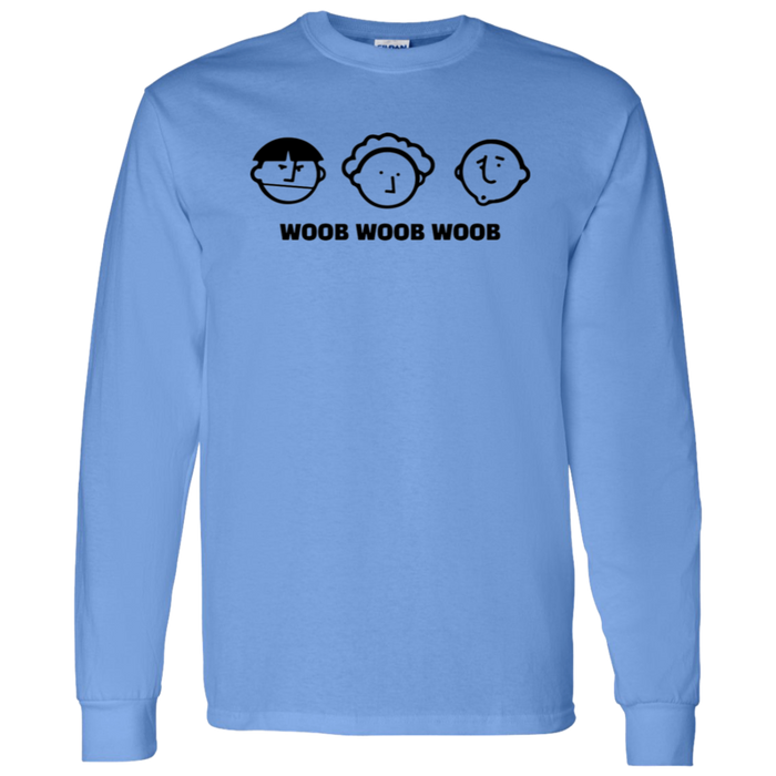 Three Stooges Woob Black Logo Cartoon Long Sleeve T-Shirt