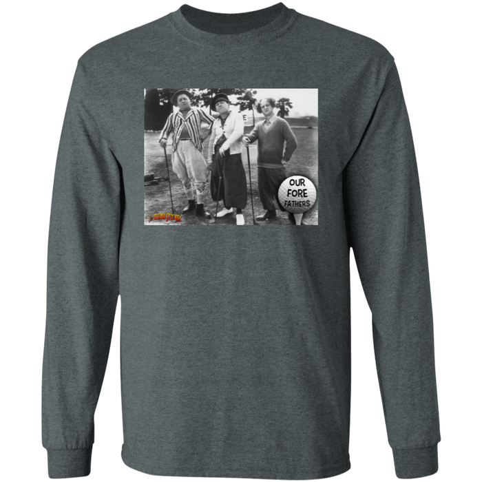 Three Stooges Golf Fore Fathers Long Sleeve T Shirt