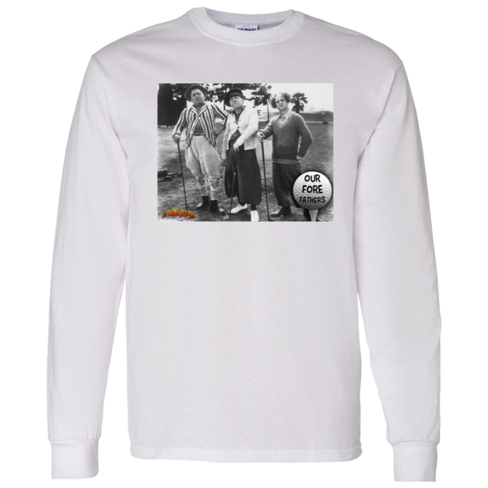 Three Stooges Golf Fore Fathers Long Sleeve T Shirt