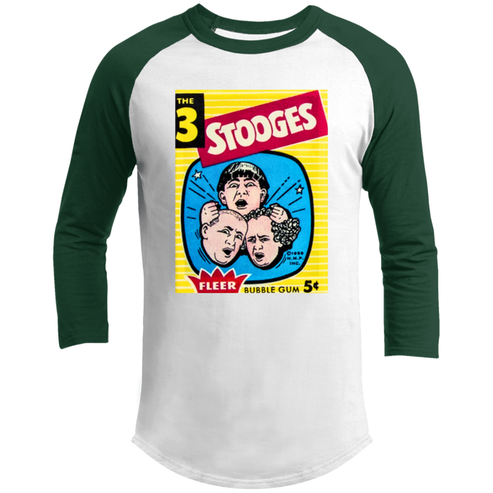 Three Stooges 1959 Fleer Trading Card 3/4 Raglan Sleeve Shirt