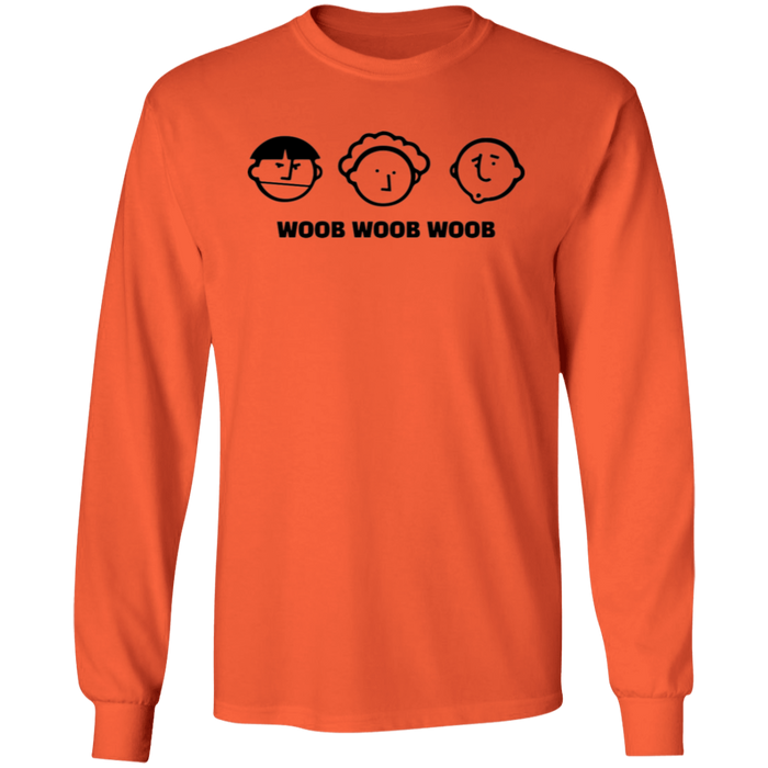 Three Stooges Woob Black Logo Cartoon Long Sleeve T-Shirt