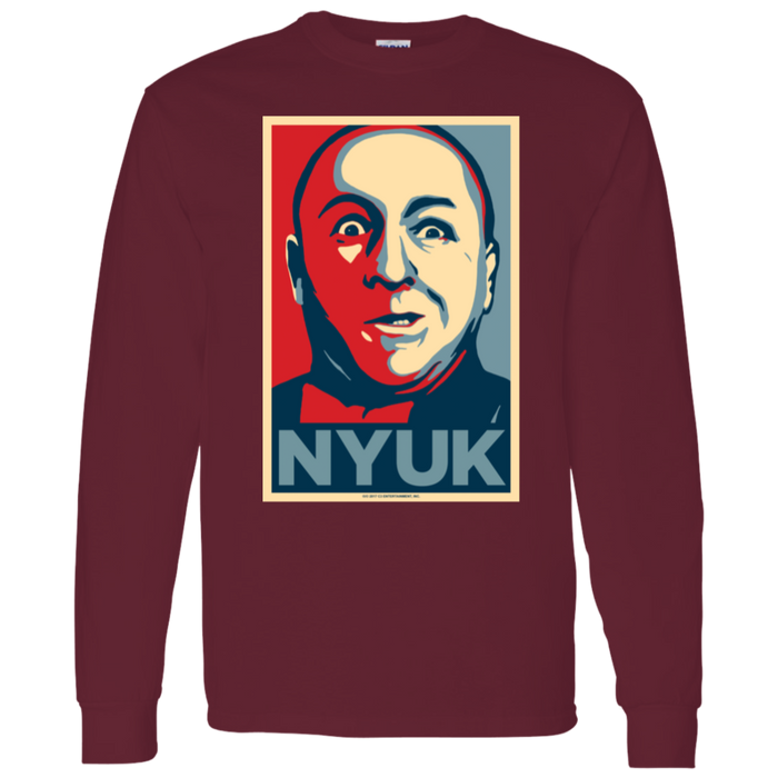 Three Stooges NYUK Curly Abstract Long Sleeve T Shirt