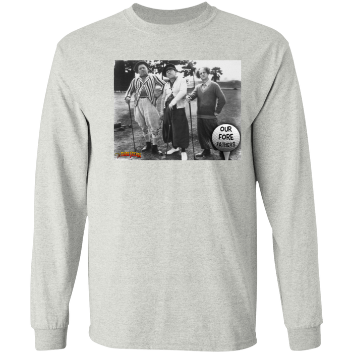 Three Stooges Golf Fore Fathers Long Sleeve T Shirt