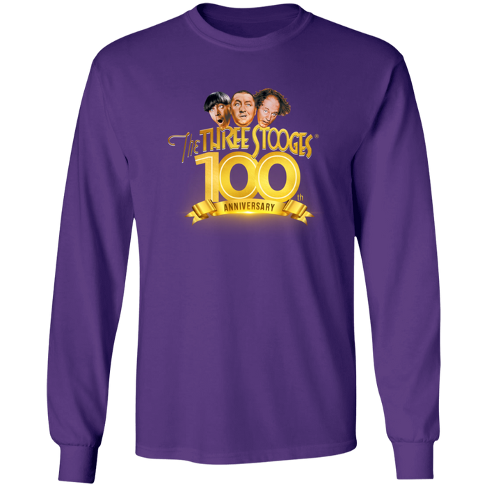 Three Stooges 100th Anniversary Long Sleeve Ultra Cotton T-Shirt