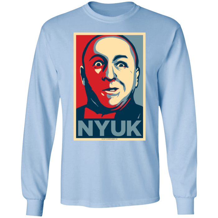 Three Stooges NYUK Curly Abstract Long Sleeve T Shirt