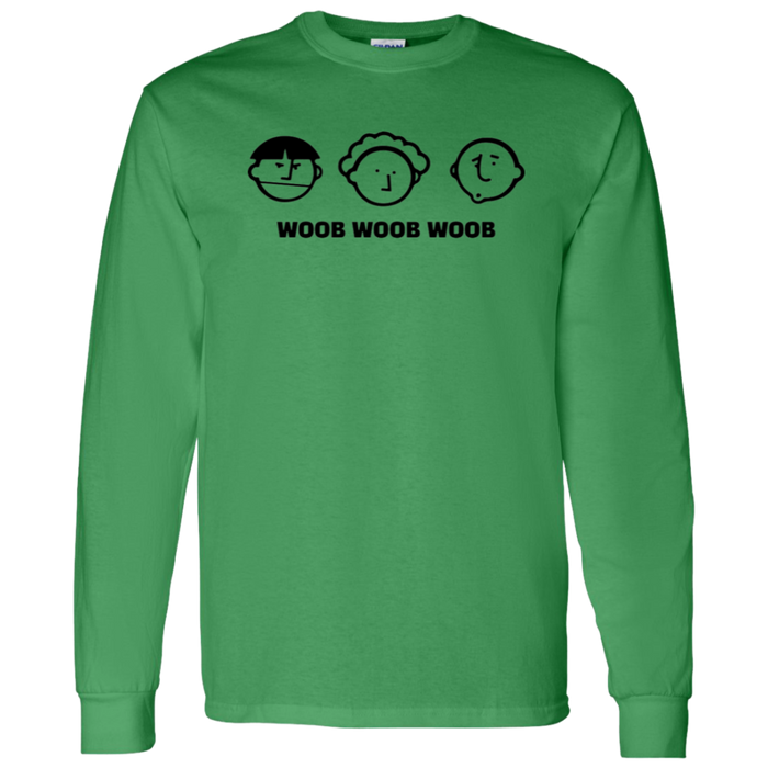 Three Stooges Woob Black Logo Cartoon Long Sleeve T-Shirt