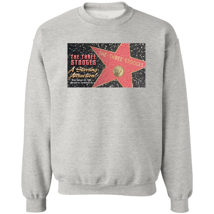 Three Stooges Walk Of  Fame Star Crewneck Pullover Sweatshirt