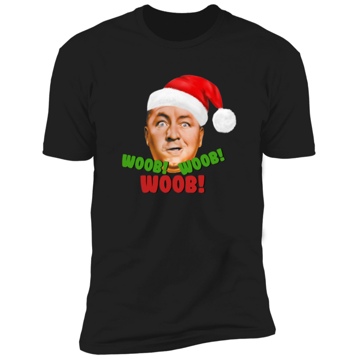 Three Stooges Curly Christmas Woob Premium Short Sleeve T-Shirt