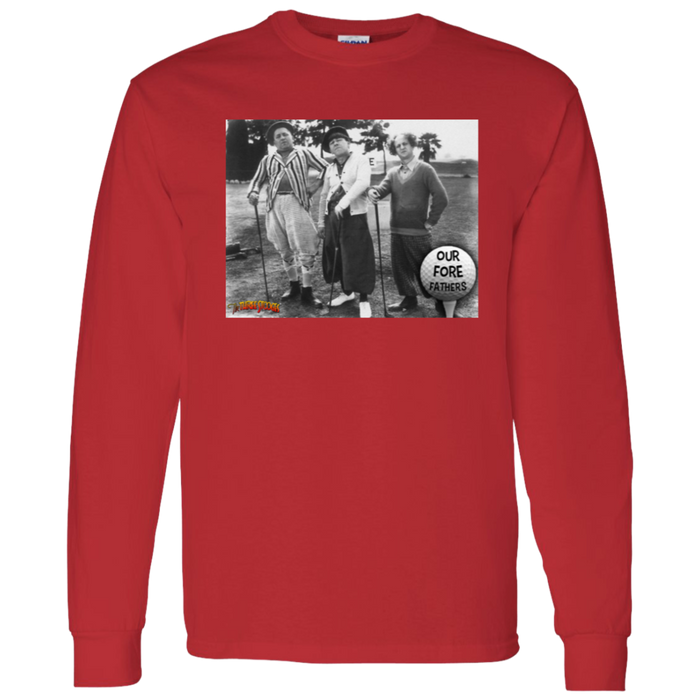 Three Stooges Golf Fore Fathers Long Sleeve T Shirt