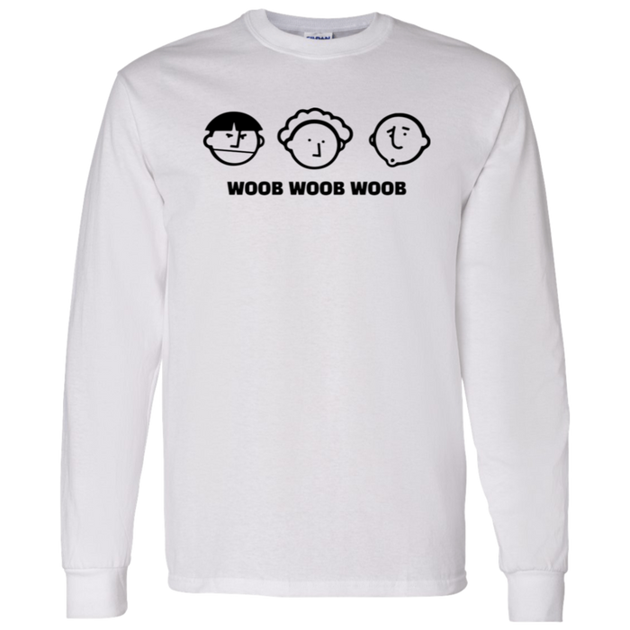 Three Stooges Woob Black Logo Cartoon Long Sleeve T-Shirt