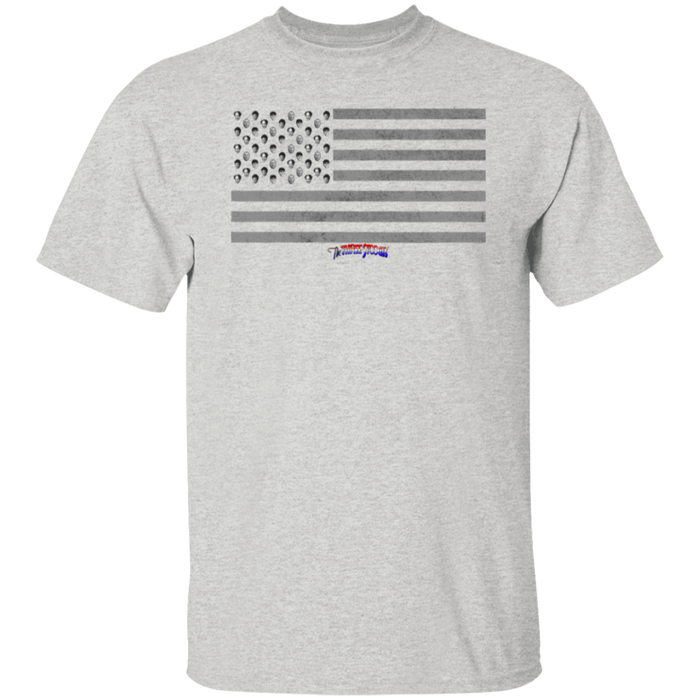 Three Stooges American Flag Heads Design T-Shirt
