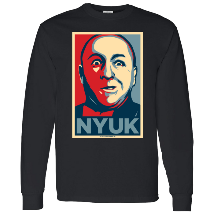 Three Stooges NYUK Curly Abstract Long Sleeve T Shirt