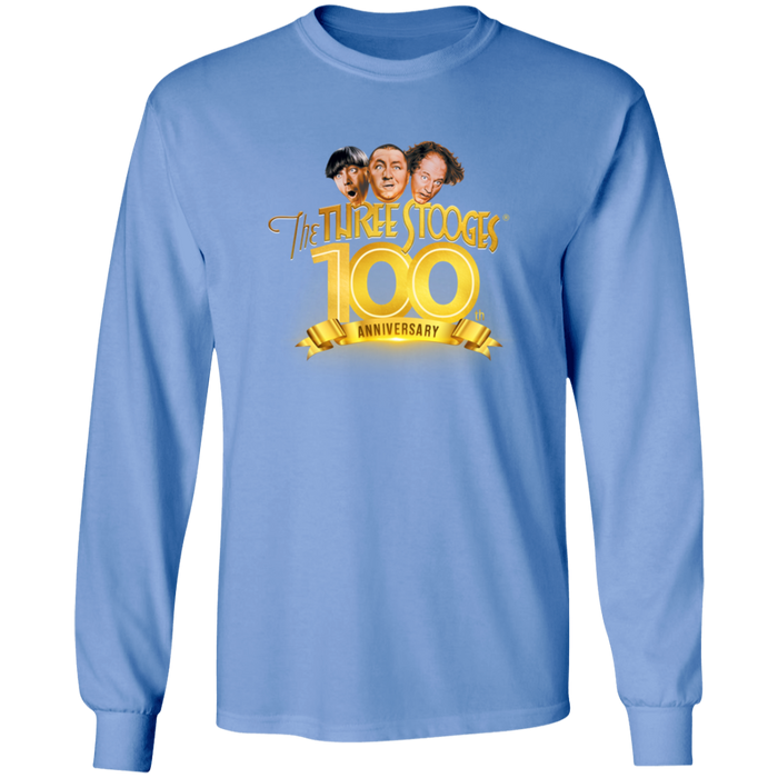 Three Stooges 100th Anniversary Long Sleeve Ultra Cotton T-Shirt