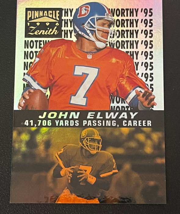 1996 Pinnacle Zenith JOHN ELWAY 41,706 Yards Passing Career Football Card #11