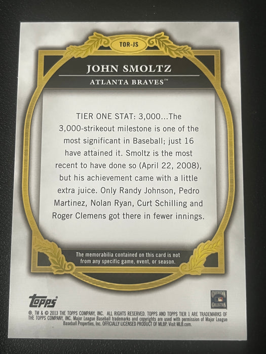 2013 Topps Tier One Relics John Smoltz #TOR-JS 329/399