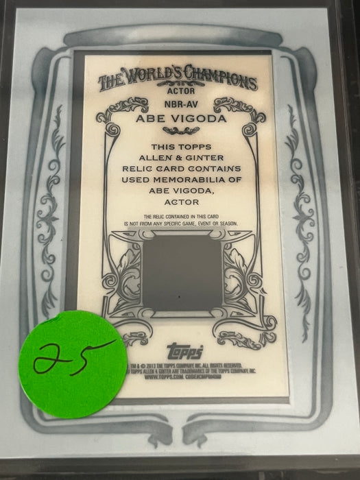 2013 Topps Allen & Ginter Abe Vigoda Mini Framed Relic Actor Mint!