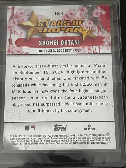 2025 Topps Tokyo Series Stars of Japan SHOHEI OHTANI #1~DODGERS
