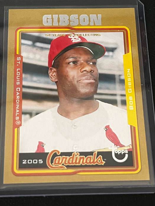 2005 Topps Retired Bob Gibson Gold parallel - Serial #’d to 500