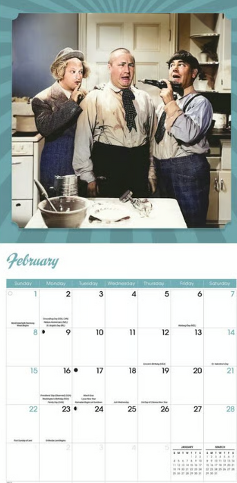 Three Stooges 2026 Wall Calendar