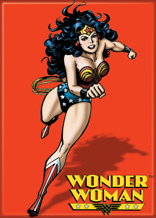 Wonder Woman Running 2.5" x 3.5" Magnet for Refrigerators