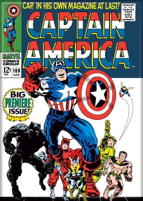 Captain America Marvel Comic Book Cover 2.5" x 3.5" Magnet for Refrigerators