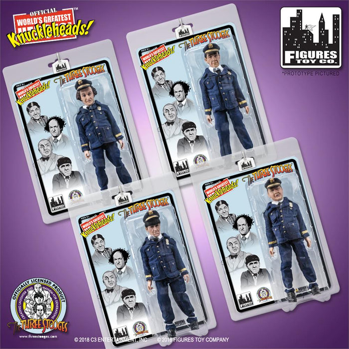 Three Stooges Action Figures | Dizzy Detectives 4 Pack