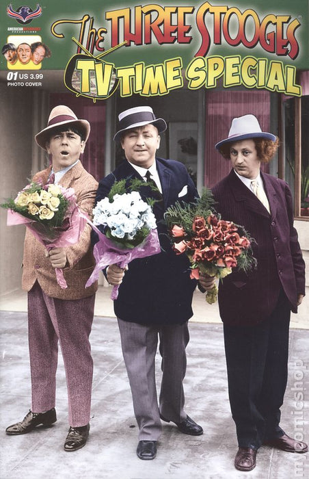 Three Stooges Comic Book Series 8 Cover 2 Flowers TV Time Special