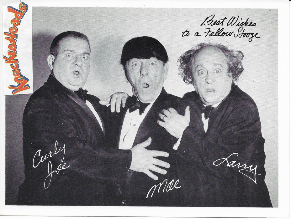 Three Stooges Original Glossy Promo Photo - 5X7 Best Wishes